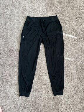 Women’s Black jogger scrub Pants with Drawstring Waist (Maven)